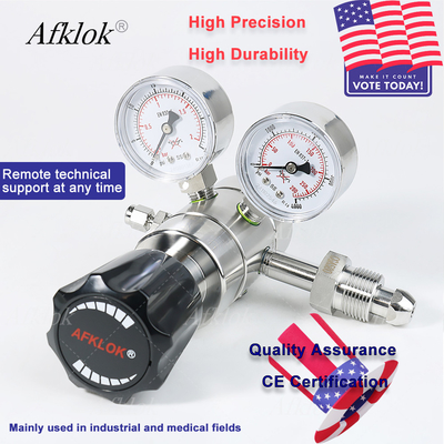 quality Впуск 4000 выход 30psi Двухступенчатый регулятор давления из нержавеющей стали для подачи азота кислорода CO2 в лаборатории factory